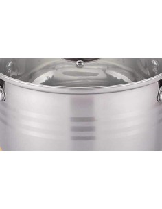 Juego de Ollas, Batería de cocina de acero inoxidable, 8 piezas, Tapas de Vidrio Templado con Seguridad 2