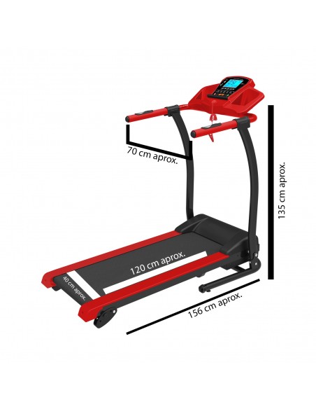 Cinta de Andar y Correr Eléctrica 1,47 CV Potencia | Soporta 150 kgs | Reclinación Ajustable