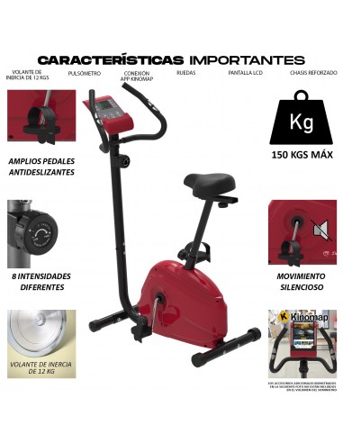 Bicicleta estática - 8 intensidades diferentes...