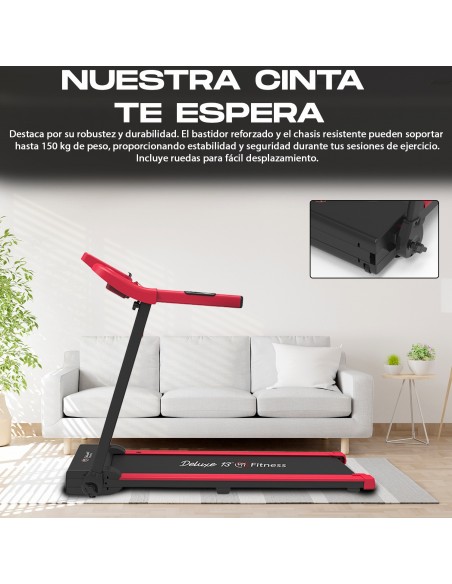 Cinta de Andar Correr - Motor 1500W 2CV - Plegable - Soporta 150 kgs