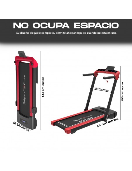 Cinta de Correr Trotar Andar electrica plegable 2 en 1 - Motor 2000W - Mando - Conexión App Kinomap