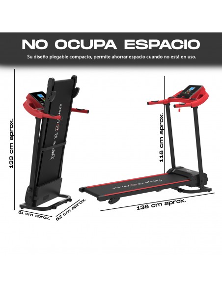 Cinta de Correr Plegable con Motor Eléctrico 1500W - Ideal para Andar Correr Trotar - Aguanta 150 kgs - Velocidad 1-14km