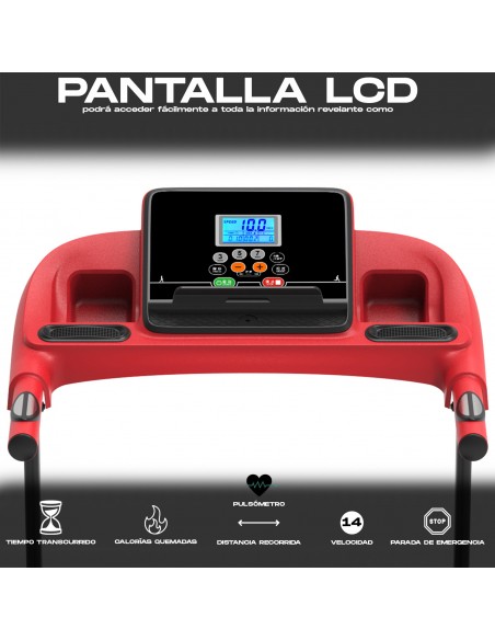 Cinta de Correr Plegable con Motor Eléctrico 1500W - Ideal para Andar Correr Trotar - Aguanta 150 kgs - Velocidad 1-14km