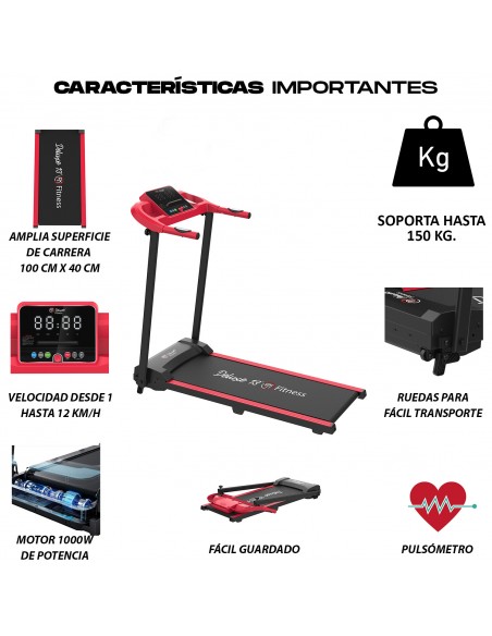 Cinta de Correr Plegable 1000W | Cinta de Andar Eléctrica Silenciosa T12F1