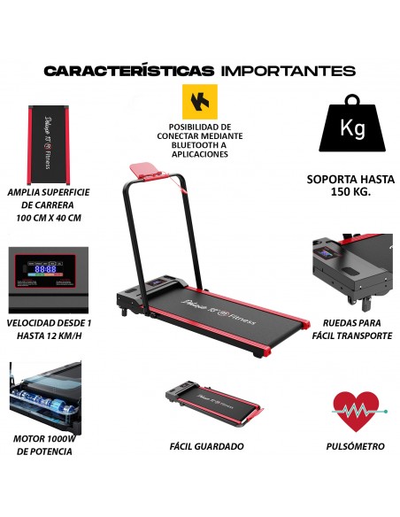 Cinta de Correr Ultraplana 1000W | Cinta de Andar Plegable HSM-W04F
