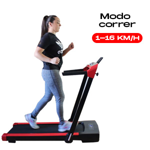 Cinta de andar correr trotar 2 en 1 plegable barata con motor electrico hasta 16 km/h